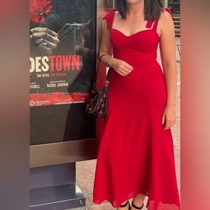 Red reformation dress